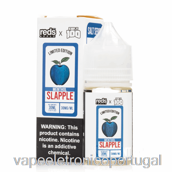 Vape Eletrônico Slapple Mentol - 7 Daze X Keep It 100 Sais - 30ml 50mg